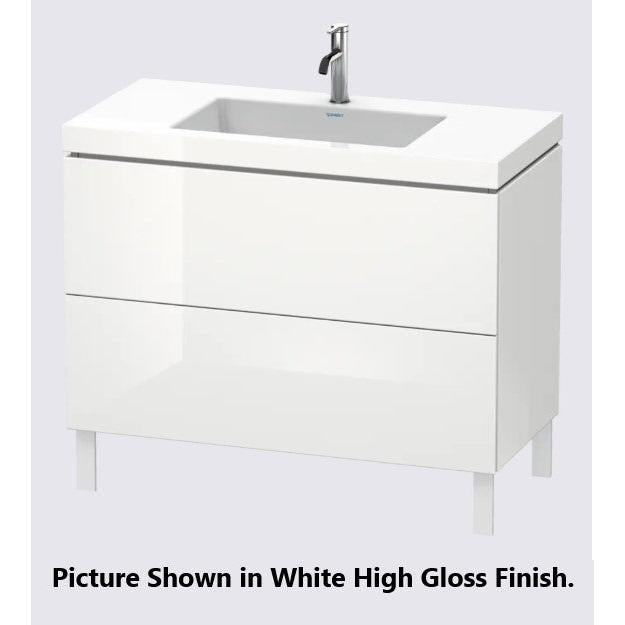 Duravit L-Cube 39" x 27" x 19" Stone Blue Two Drawer C-Bonded Floorstanding Vanity Kit (LC6938O4747)