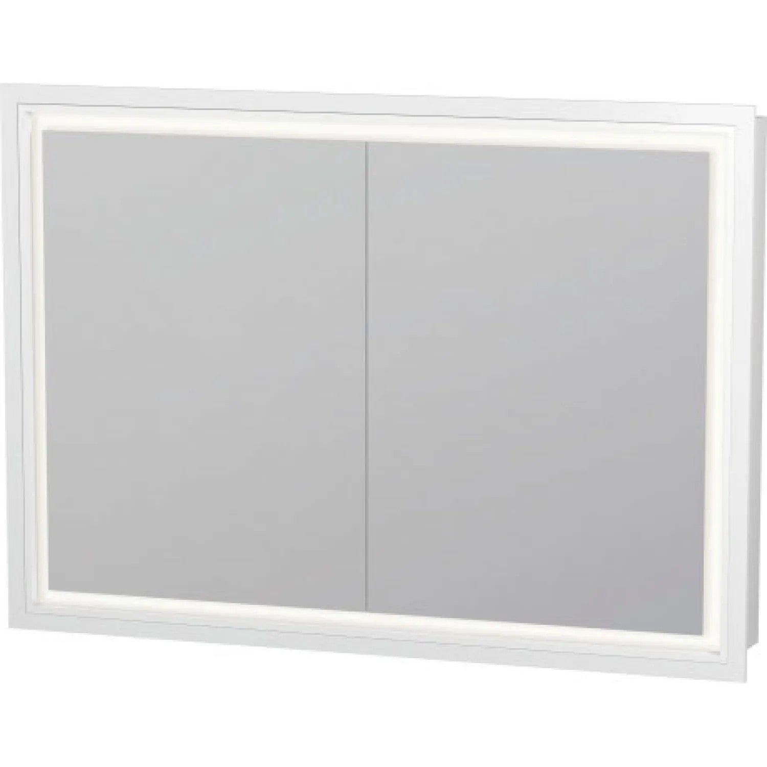 Duravit L-Cube 39" x 28" White Mirror Cabinet With Lighting (LC765200000)