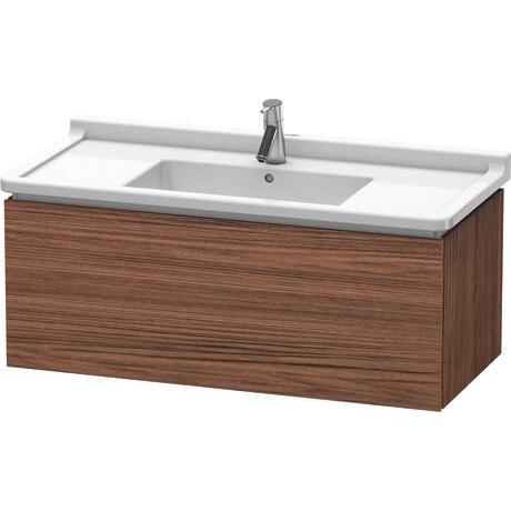 Duravit L-Cube 40" x 16" x 18" Walnut Dark Wall-Mount Vanity Unit (LC616602121)