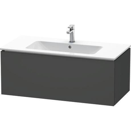 Duravit L-Cube 40" x 16" x 19" Graphite One Drawer Wall-Mount Vanity Unit (LC614204949)