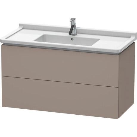 Duravit L-Cube 40" x 22" x 18" Basalt Two Drawer Wall-Mount Vanity Unit (LC626604343)