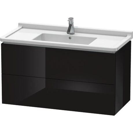 Duravit L-Cube 40" x 22" x 18" Black Two Drawer Wall-Mount Vanity Unit (LC626604040)