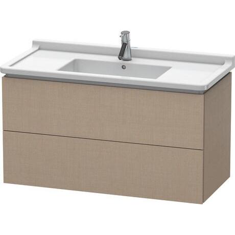 Duravit L-Cube 40" x 22" x 18" Linen Two Drawer Wall-Mount Vanity Unit (LC626607575)