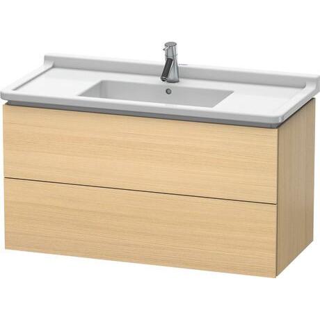 Duravit L-Cube 40" x 22" x 18" Mediterranean Oak Two Drawer Wall-Mount Vanity Unit (LC626607171)