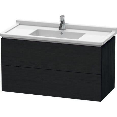 Duravit L-Cube 40" x 22" x 18" Oak Black Two Drawer Wall-Mount Vanity Unit (LC626601616)
