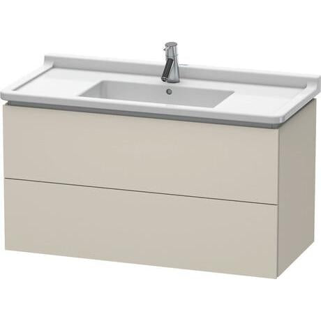 Duravit L-Cube 40" x 22" x 18" Taupe Two Drawer Wall-Mount Vanity Unit (LC626609191)