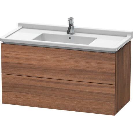 Duravit L-Cube 40" x 22" x 18" Walnut Two Drawer Wall-Mount Vanity Unit (LC626607979)