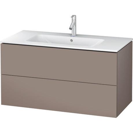 Duravit L-Cube 40" x 22" x 19" Basalt Two Drawer Wall-Mount Vanity Unit (LC624204343)