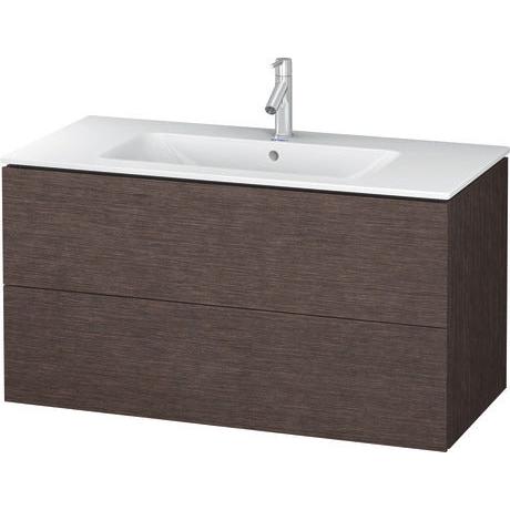 Duravit L-Cube 40" x 22" x 19" Dark Brushed Oak Two Drawer Wall-Mount Vanity Unit (LC624207272)