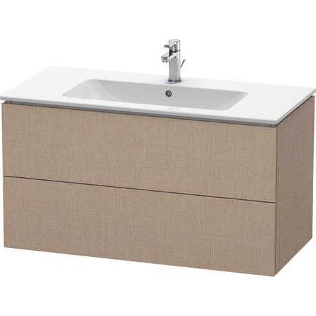 Duravit L-Cube 40" x 22" x 19" Linen Two Drawer Wall-Mount Vanity Unit (LC624207575)