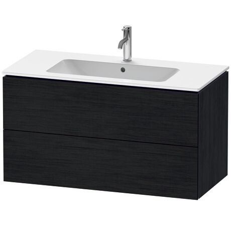 Duravit L-Cube 40" x 22" x 19" Oak Black Two Drawer Wall-Mount Vanity Unit (LC624201616)