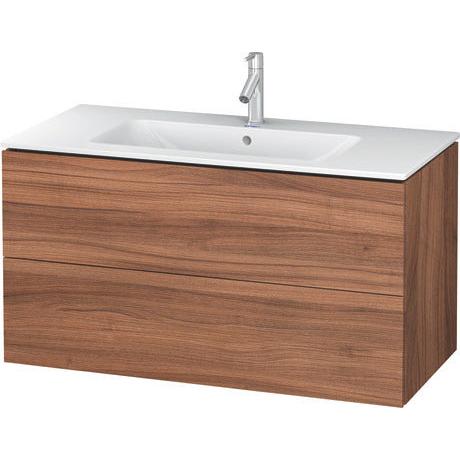 Duravit L-Cube 40" x 22" x 19" Walnut Two Drawer Wall-Mount Vanity Unit (LC624207979)