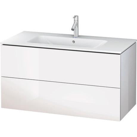 Duravit L-Cube 40" x 22" x 19" White Two Drawer Wall-Mount Vanity Unit (LC624202222)