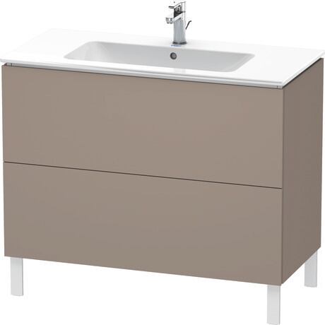 Duravit L-Cube 40" x 28" x 19" Basalt Two Drawer Floorstanding Vanity Unit (LC662704343)
