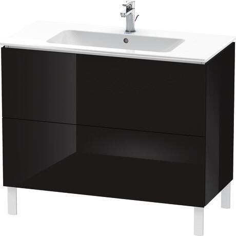 Duravit L-Cube 40" x 28" x 19" Black Two Drawer Floorstanding Vanity Unit (LC662704040)