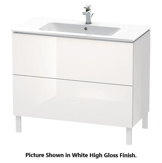 Duravit L-Cube 40" x 28" x 19" Brushed Oak Two Drawer Floorstanding Vanity Unit (LC662701212)