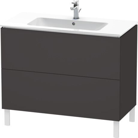 Duravit L-Cube 40" x 28" x 19" Cashmere Oak Two Drawer Floorstanding Vanity Unit (LC662708080)