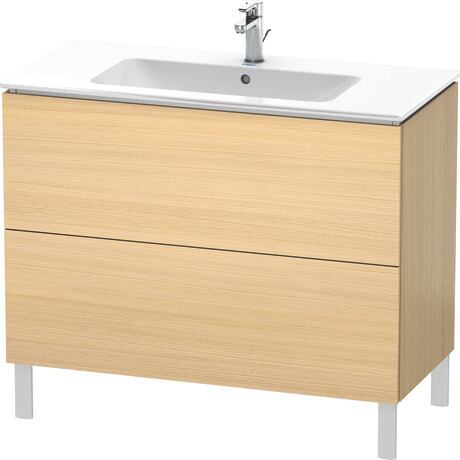 Duravit L-Cube 40" x 28" x 19" Mediterranean Oak Two Drawer Floorstanding Vanity Unit (LC662707171)