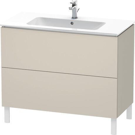 Duravit L-Cube 40" x 28" x 19" Taupe Two Drawer Floorstanding Vanity Unit (LC662709191)