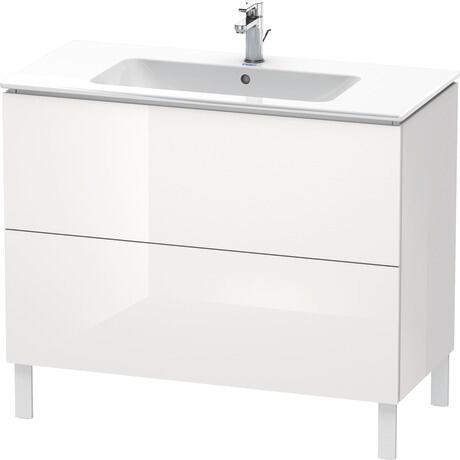 Duravit L-Cube 40" x 28" x 19" White Two Drawer Floorstanding Vanity Unit (LC662702222)
