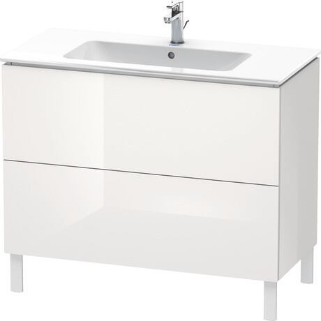Duravit L-Cube 40" x 28" x 19" White Two Drawer Floorstanding Vanity Unit (LC662708585)
