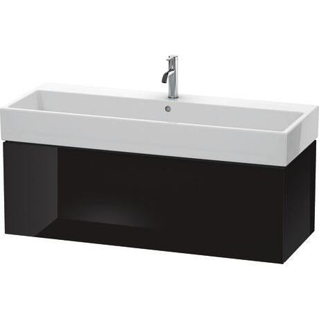 Duravit L-Cube 47" x 16" x 18" Black One Drawer Wall-Mount Vanity Unit (LC617904040)