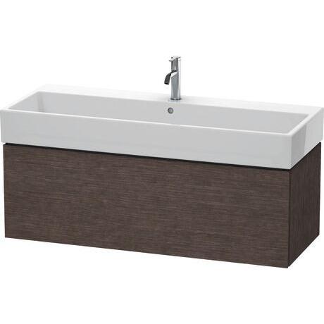 Duravit L-Cube 47" x 16" x 18" Dark Brushed Oak One Drawer Wall-Mount Vanity Unit (LC617907272)