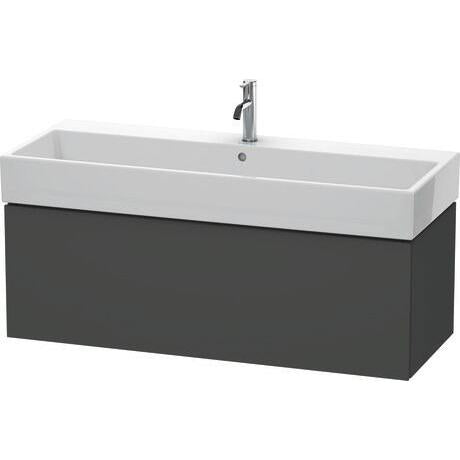 Duravit L-Cube 47" x 16" x 18" Graphite One Drawer Wall-Mount Vanity Unit (LC617904949)
