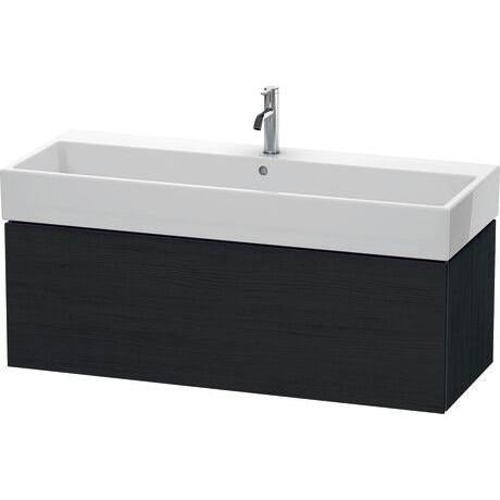 Duravit L-Cube 47" x 16" x 18" Oak Black One Drawer Wall-Mount Vanity Unit (LC617901616)