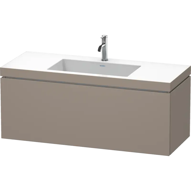 Duravit L-Cube 47" x 20" x 19" Basalt One Drawer C-Bonded Wall-Mount Vanity Kit (LC6919O4343)