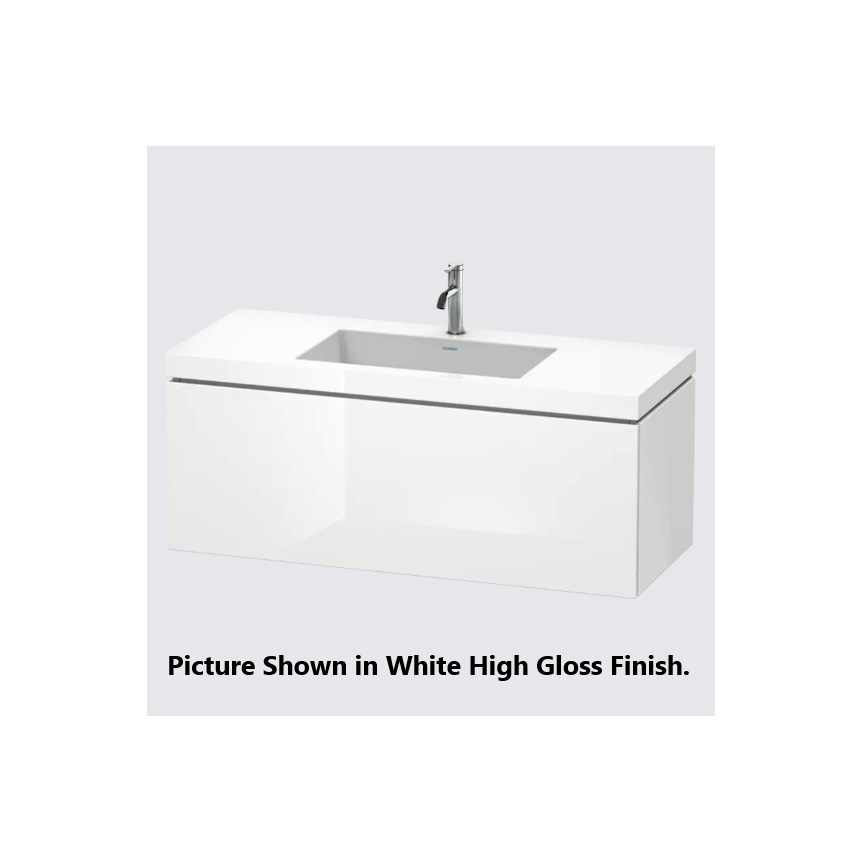 Duravit L-Cube 47" x 20" x 19" Cappuccino One Drawer C-Bonded Wall-Mount Vanity Kit (LC6919O8686)