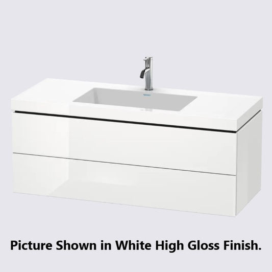 Duravit L-Cube 47" x 20" x 19" Cashmere Oak Two Drawer C-Bonded Wall-Mount Vanity Kit (LC6929O1111)