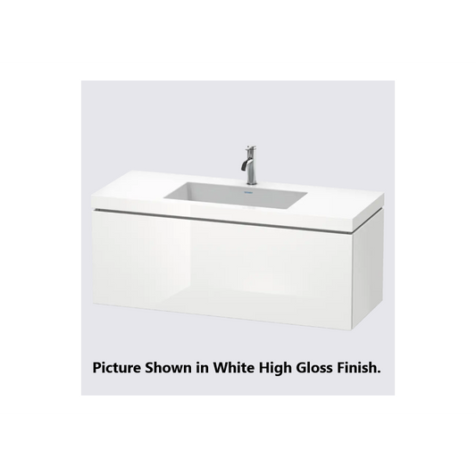 Duravit L-Cube 47" x 20" x 19" Chestnut Dark One Drawer C-Bonded Wall-Mount Vanity Kit (LC6919O5353)