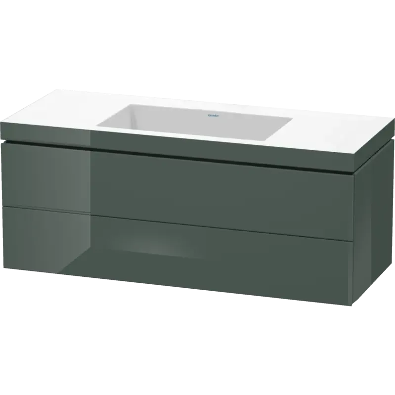Duravit L-Cube 47" x 20" x 19" Dolomite Gray Two Drawer C-Bonded Wall-Mount Vanity Kit (LC6929N3838)