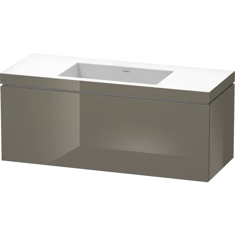 Duravit L-Cube 47" x 20" x 19" Flannel Gray One Drawer C-Bonded Wall-Mount Vanity Kit (LC6919N8989)