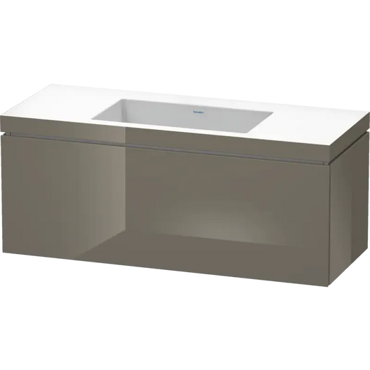 Duravit L-Cube 47" x 20" x 19" Flannel Gray One Drawer C-Bonded Wall-Mount Vanity Kit (LC6919N8989)