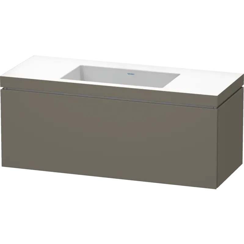 Duravit L-Cube 47" x 20" x 19" Flannel Gray One Drawer C-Bonded Wall-Mount Vanity Kit (LC6919N9090)