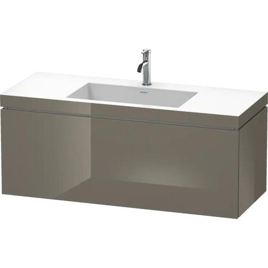 Duravit L-Cube 47" x 20" x 19" Flannel Gray One Drawer C-Bonded Wall-Mount Vanity Kit (LC6919O8989)