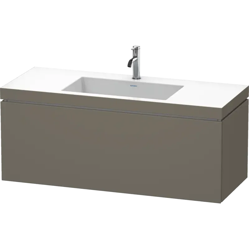 Duravit L-Cube 47" x 20" x 19" Flannel Gray One Drawer C-Bonded Wall-Mount Vanity Kit (LC6919O9090)