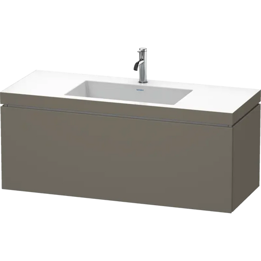 Duravit L-Cube 47" x 20" x 19" Flannel Gray One Drawer C-Bonded Wall-Mount Vanity Kit (LC6919O9090)