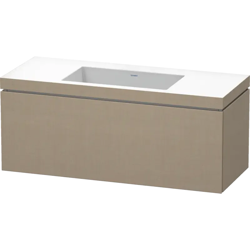 Duravit L-Cube 47" x 20" x 19" Linen One Drawer C-Bonded Wall-Mount Vanity Kit (LC6919N7575)