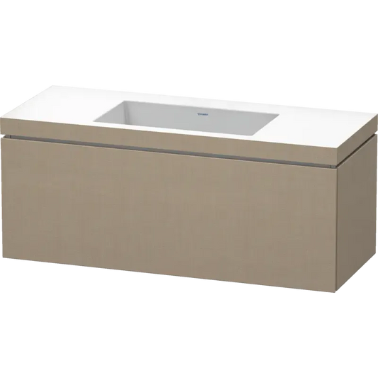 Duravit L-Cube 47" x 20" x 19" Linen One Drawer C-Bonded Wall-Mount Vanity Kit (LC6919N7575)