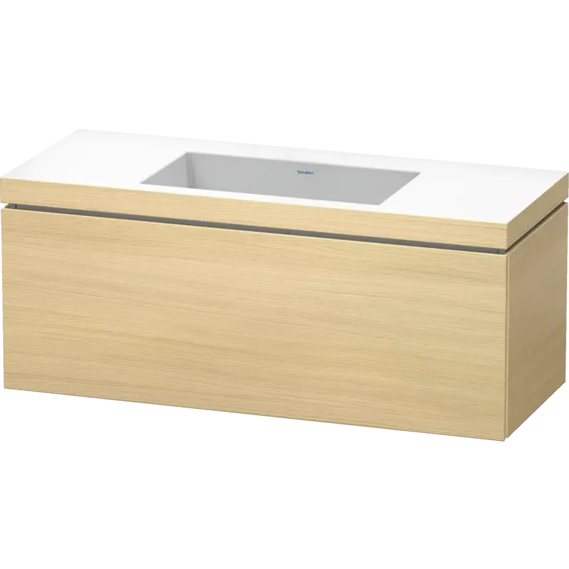 Duravit L-Cube 47" x 20" x 19" Mediterranean Oak One Drawer C-Bonded Wall-Mount Vanity Kit (LC6919N7171)