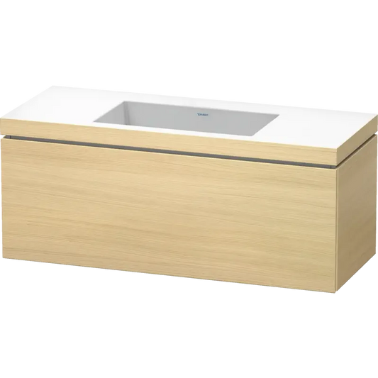 Duravit L-Cube 47" x 20" x 19" Mediterranean Oak One Drawer C-Bonded Wall-Mount Vanity Kit (LC6919N7171)