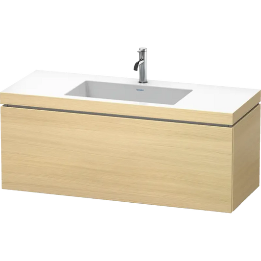 Duravit L-Cube 47" x 20" x 19" Mediterranean Oak One Drawer C-Bonded Wall-Mount Vanity Kit (LC6919O7171)