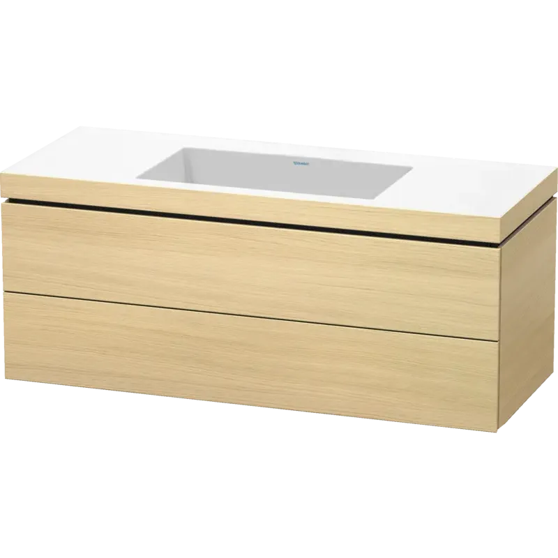 Duravit L-Cube 47" x 20" x 19" Mediterranean Oak Two Drawer C-Bonded Wall-Mount Vanity Kit (LC6929N7171)