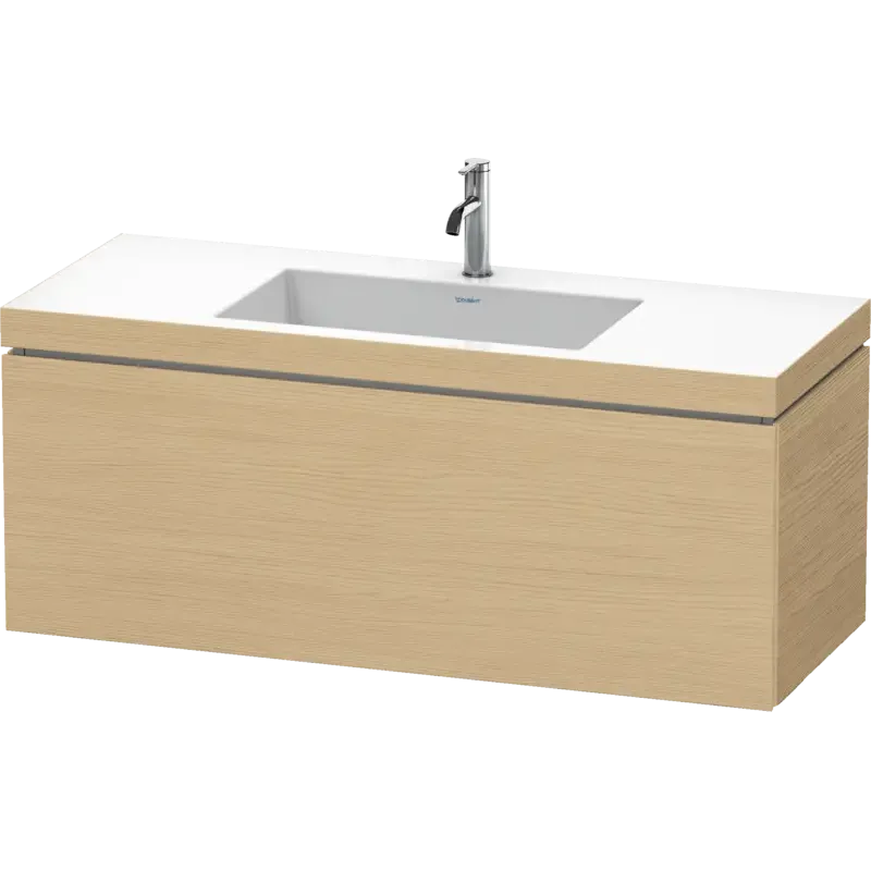 Duravit L-Cube 47" x 20" x 19" Natural Oak One Drawer C-Bonded Wall-Mount Vanity Kit (LC6919O3030)