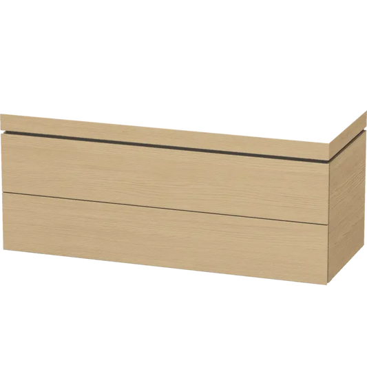 Duravit L-Cube 47" x 20" x 19" Natural Oak Two Drawer C-Bonded Wall-Mount Vanity Kit (LC6929N3030)