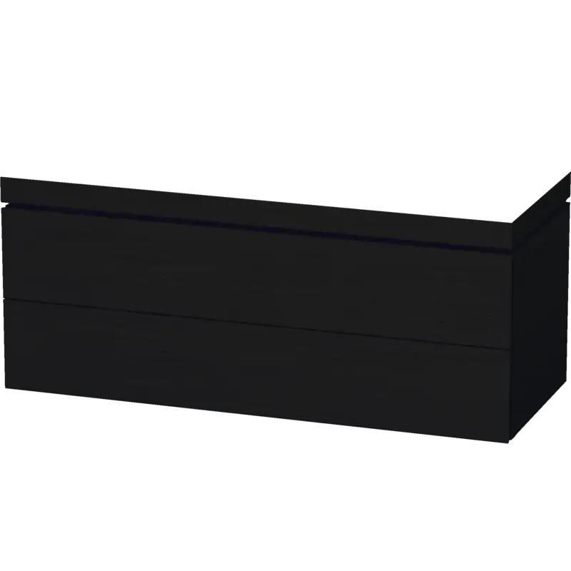 Duravit L-Cube 47" x 20" x 19" Oak Black Two Drawer C-Bonded Wall-Mount Vanity Kit (LC6929N1616)