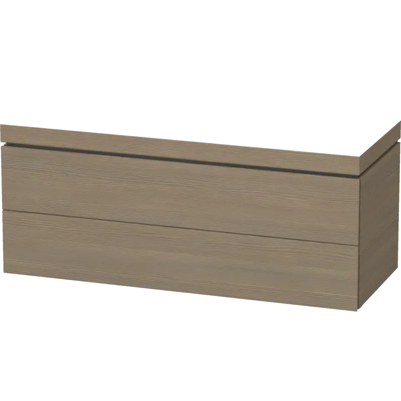 Duravit L-Cube 47" x 20" x 19" Oak Terra Two Drawer C-Bonded Wall-Mount Vanity Kit (LC6929N3535)